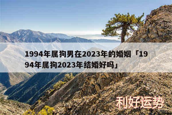 1994年属狗男在2024年的婚姻及1994年属狗2024年结婚好吗