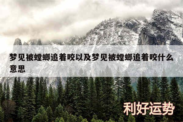 梦见被螳螂追着咬以及梦见被螳螂追着咬什么意思