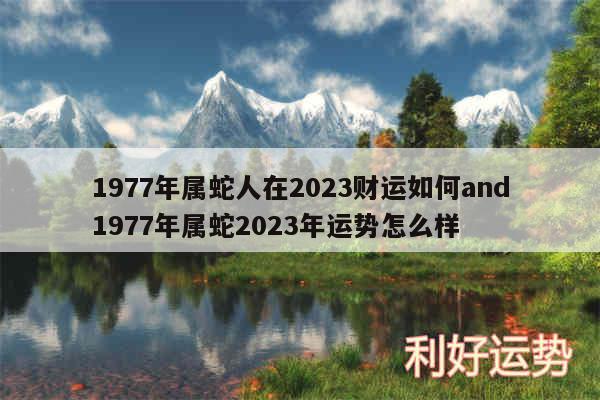 1977年属蛇人在2024财运如何and1977年属蛇2024年运势怎么样