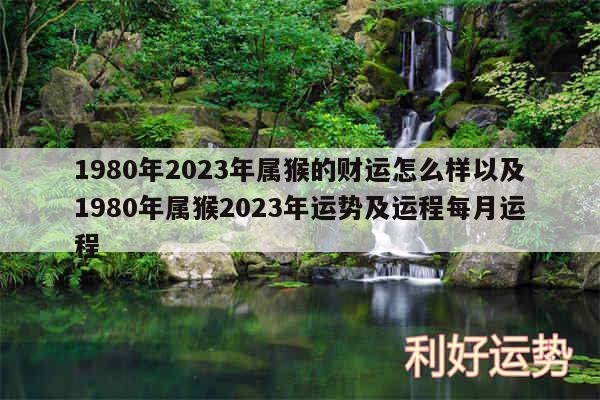 1980年2024年属猴的财运怎么样以及1980年属猴2024年运势及运程每月运程