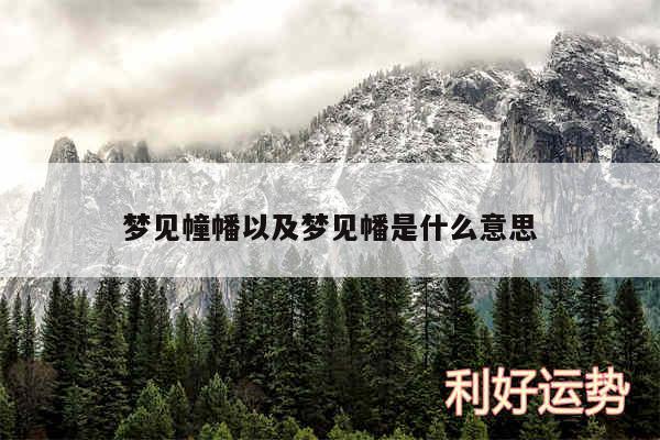 梦见幢幡以及梦见幡是什么意思