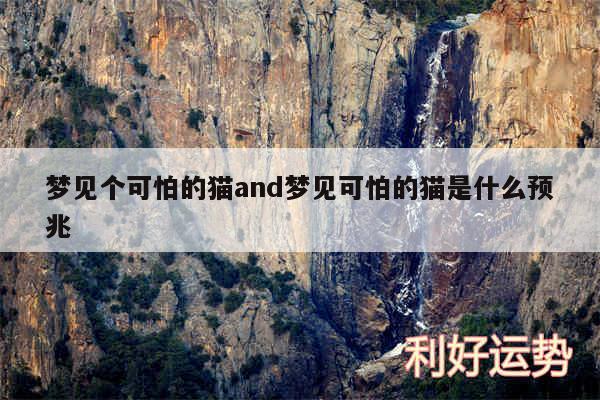 梦见个可怕的猫and梦见可怕的猫是什么预兆