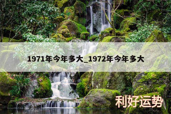 1971年今年多大_1972年今年多大