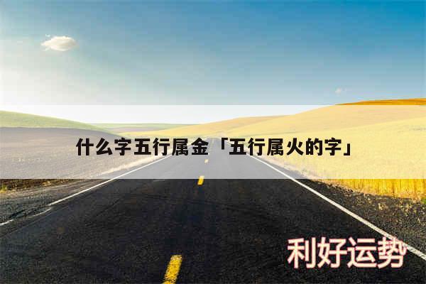 什么字五行属金及五行属火的字