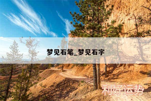 梦见石笔_梦见石字