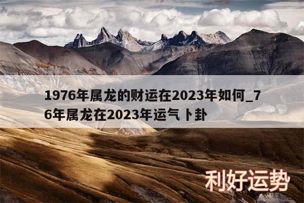 1976年属龙的财运在2024年如何_76年属龙在2024年运气卜卦