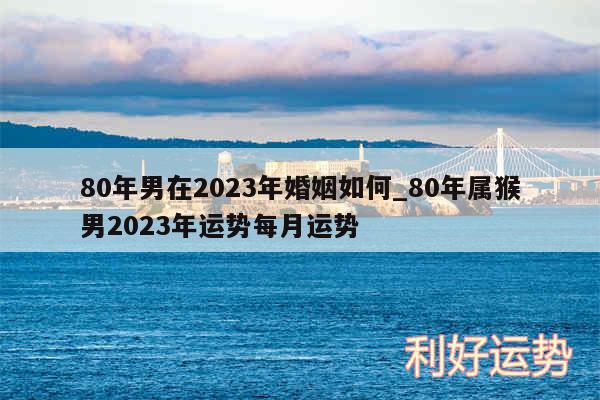 80年男在2024年婚姻如何_80年属猴男2024年运势每月运势