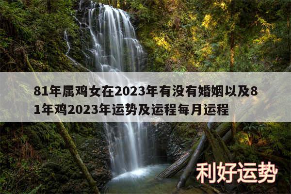 81年属鸡女在2024年有没有婚姻以及81年鸡2024年运势及运程每月运程