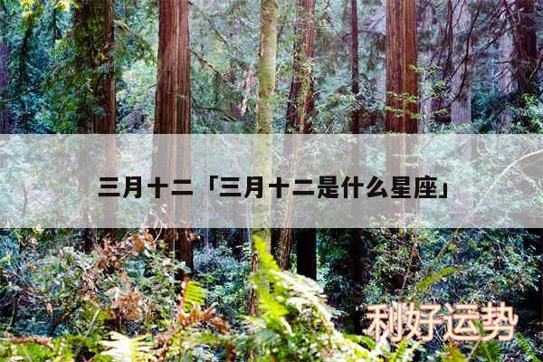 三月十二及三月十二是什么星座