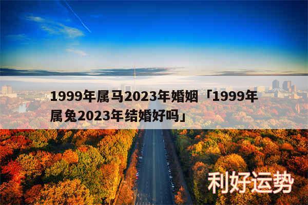 1999年属马2024年婚姻及1999年属兔2024年结婚好吗