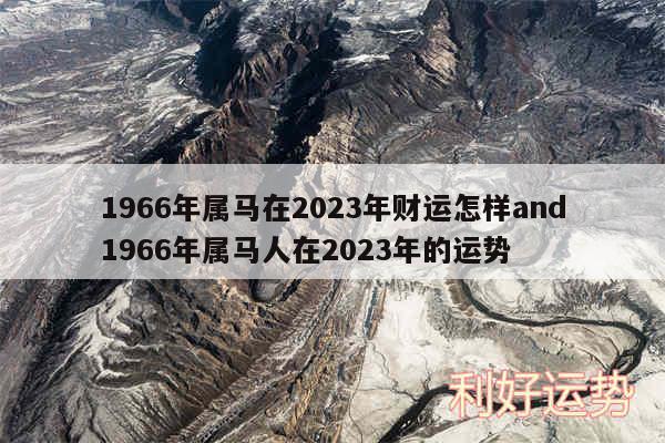 1966年属马在2024年财运怎样and1966年属马人在2024年的运势