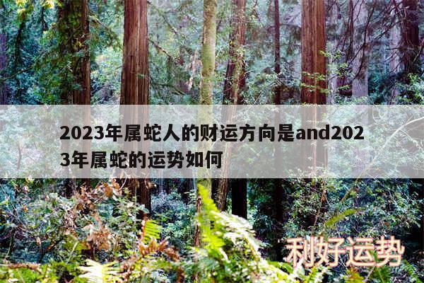 2024年属蛇人的财运方向是and2024年属蛇的运势如何