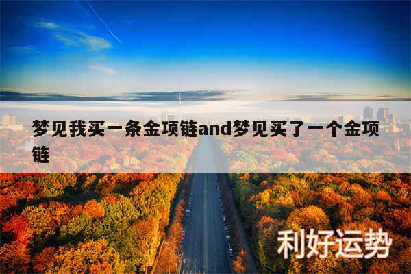梦见我买一条金项链and梦见买了一个金项链