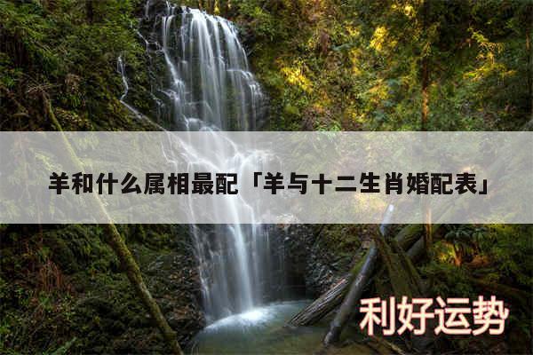 羊和什么属相最配及羊与十二生肖婚配表