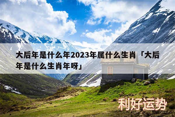 大后年是什么年2024年属什么生肖及大后年是什么生肖年呀
