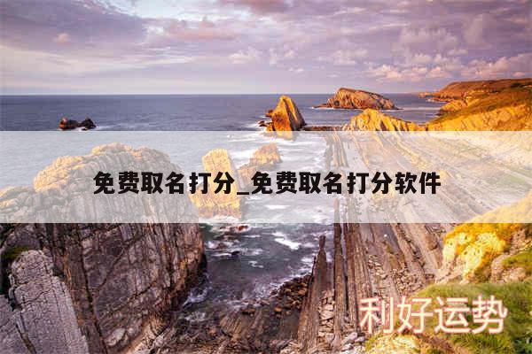 免费取名打分_免费取名打分软件