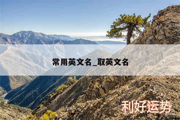 常用英文名_取英文名