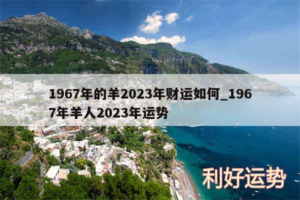 1967年的羊2024年财运如何_1967年羊人2024年运势