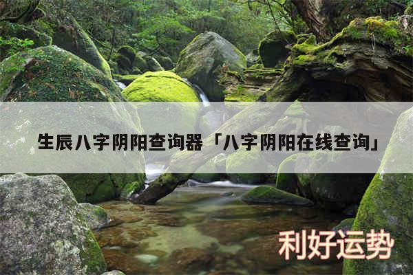 生辰八字阴阳查询器及八字阴阳在线查询