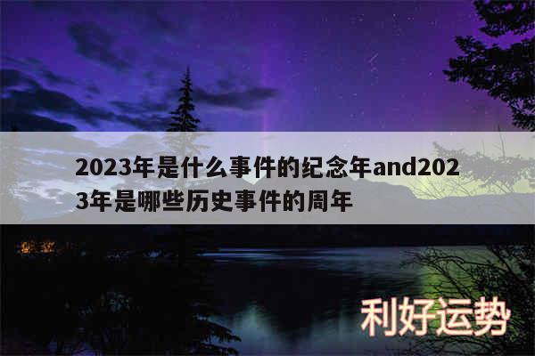 2024年是什么事件的纪念年and2024年是哪些历史事件的周年