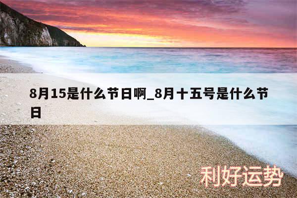 8月15是什么节日啊_8月十五号是什么节日