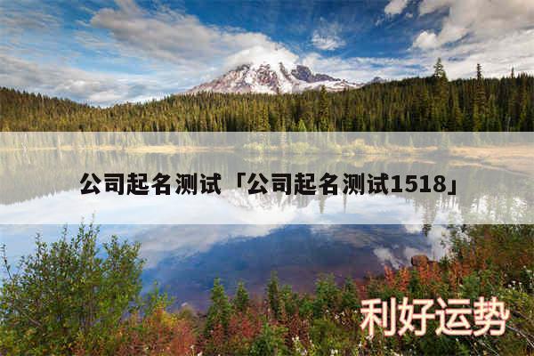 公司起名测试及公司起名测试1518