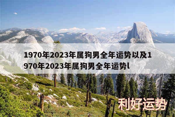 1970年2024年属狗男全年运势以及1970年2024年属狗男全年运势l