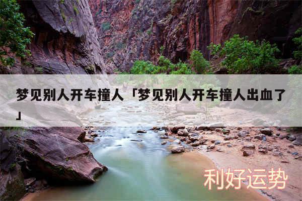 梦见别人开车撞人及梦见别人开车撞人出血了