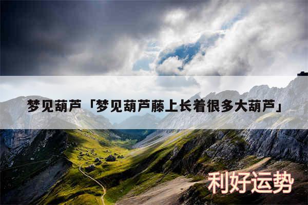 梦见葫芦及梦见葫芦藤上长着很多大葫芦