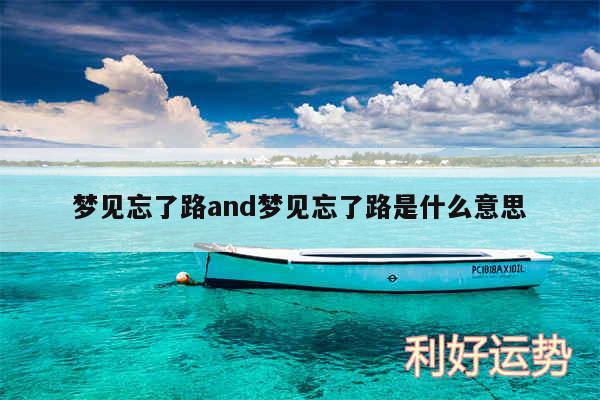 梦见忘了路and梦见忘了路是什么意思