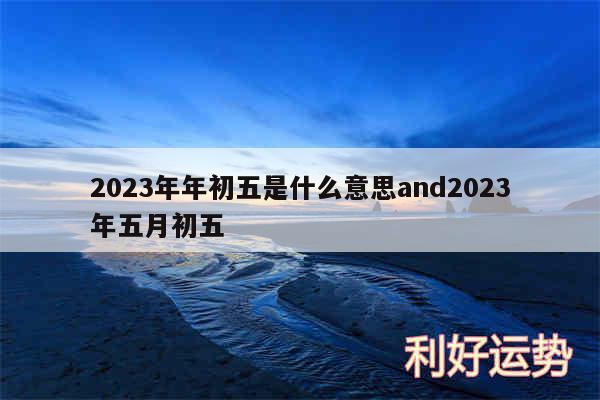 2024年年初五是什么意思and2024年五月初五