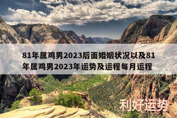 81年属鸡男2024后面婚姻状况以及81年属鸡男2024年运势及运程每月运程