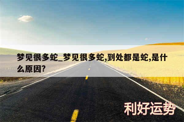 梦见很多蛇_梦见很多蛇,到处都是蛇,是什么原因?