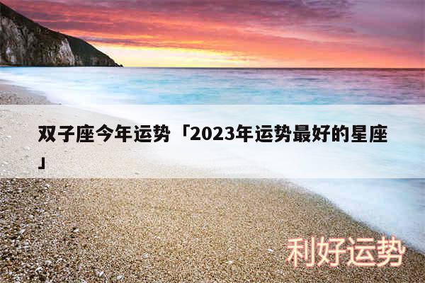 双子座今年运势及2024年运势最好的星座