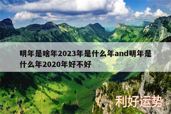 明年是啥年2024年是什么年and明年是什么年2020年好不好